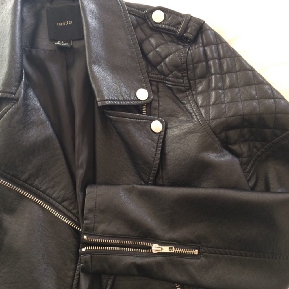 Black Leather Biker Jacket